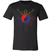 Pinay Silhouette in Philippine Sun Tricolorpng Unisex Jersey T-Shirt